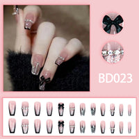 No.F119 Black Butterfly Fingernails Patch 24pcs/Set