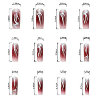 No.AW87 Halloween Red Fingernails Patch 24pcs/Set