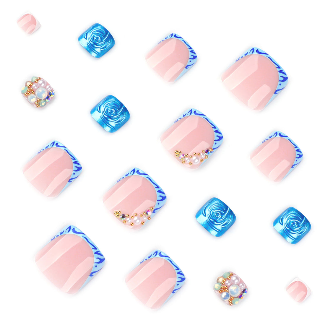No.PSN181 Blue Hand & Toe Pair Set-48pcs