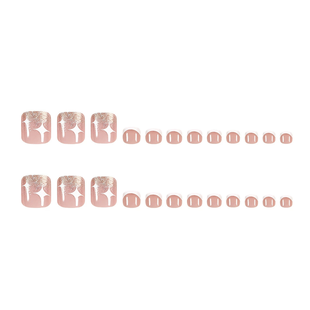 No.396 Glitter Toenails Patch 24pcs/Set