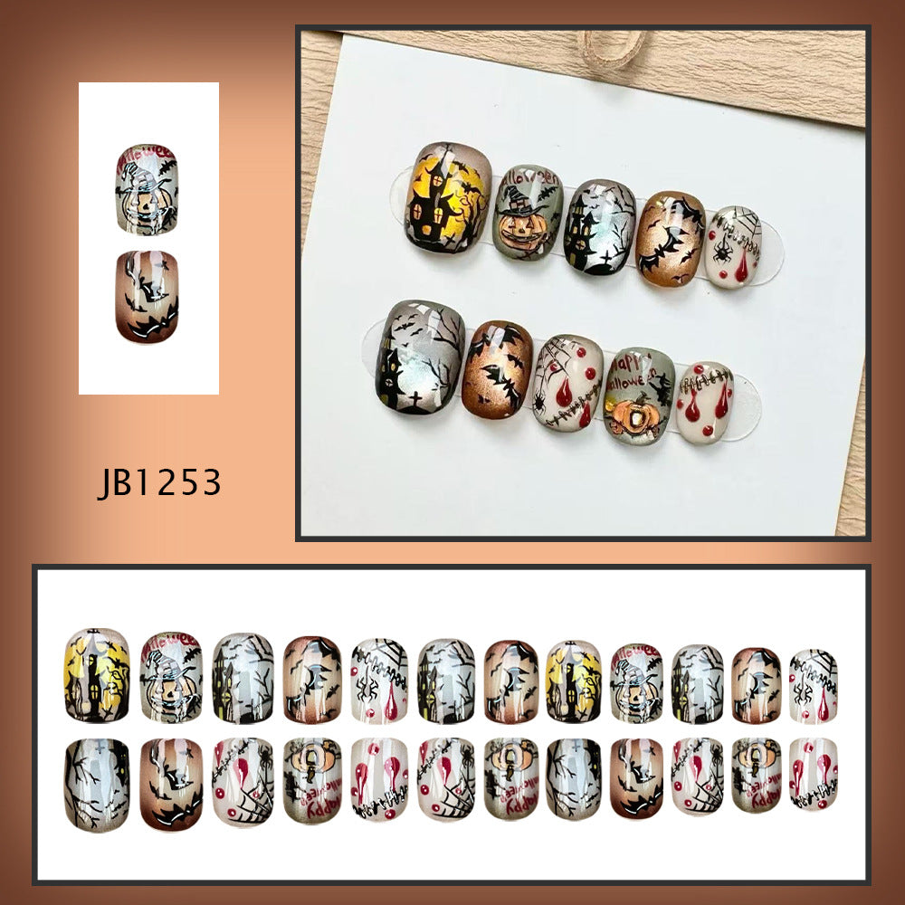 No.AW215 Halloween Retro Fingernails Patch 24pcs/Set