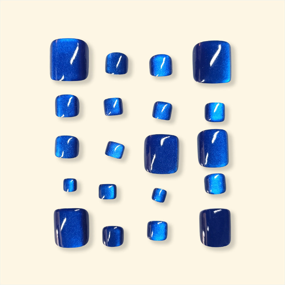 No.504 Blue Cat's Eye Toenails Patch 24pcs/Set