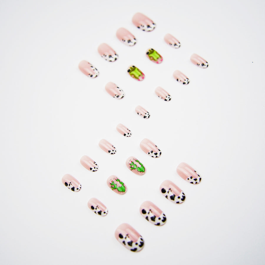 No.F473 Cute Frog Fingernails Patch 24pcs/Set