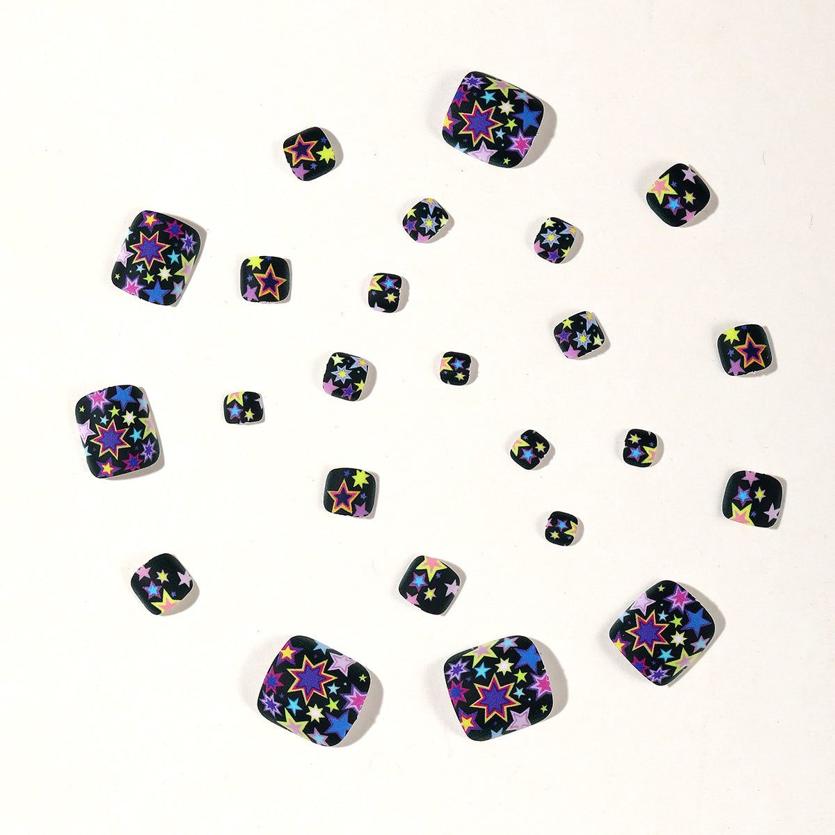 No.728 Painted Print Toenails Patch 24pcs/Set
