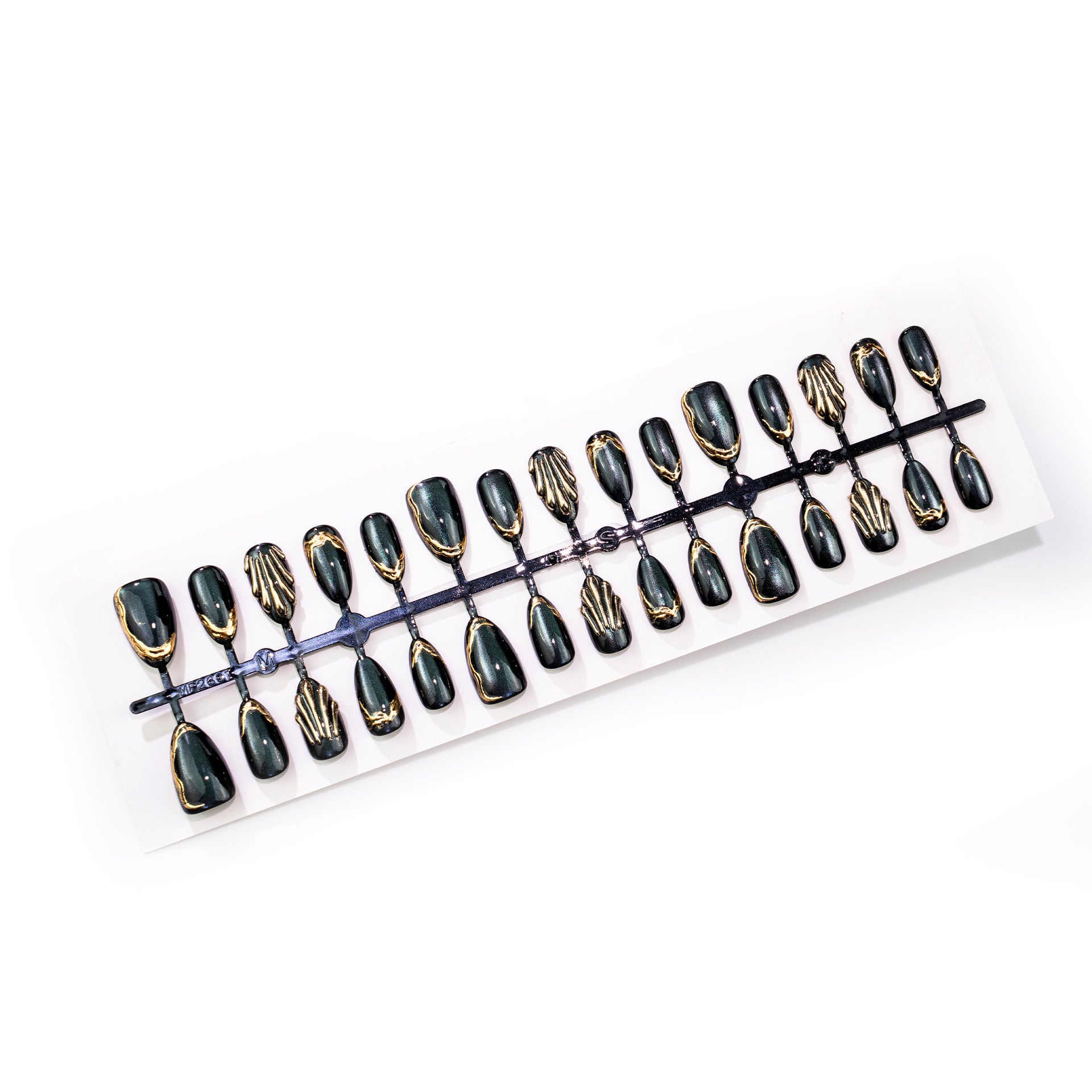 No.F848 Green Cat's Eye Fingernails Patch 24pcs/Set