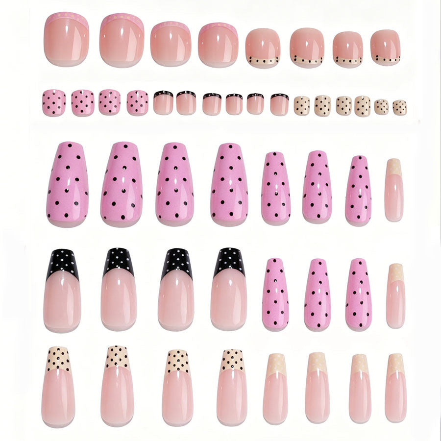 No.PSN204 Polka Dots Hand & Toe Pair Set-48pcs
