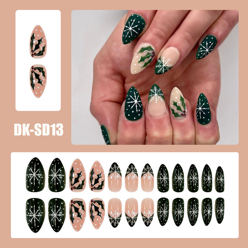 No.CM29 Christmas Snowflake Fingernails Patch 24pcs/Set