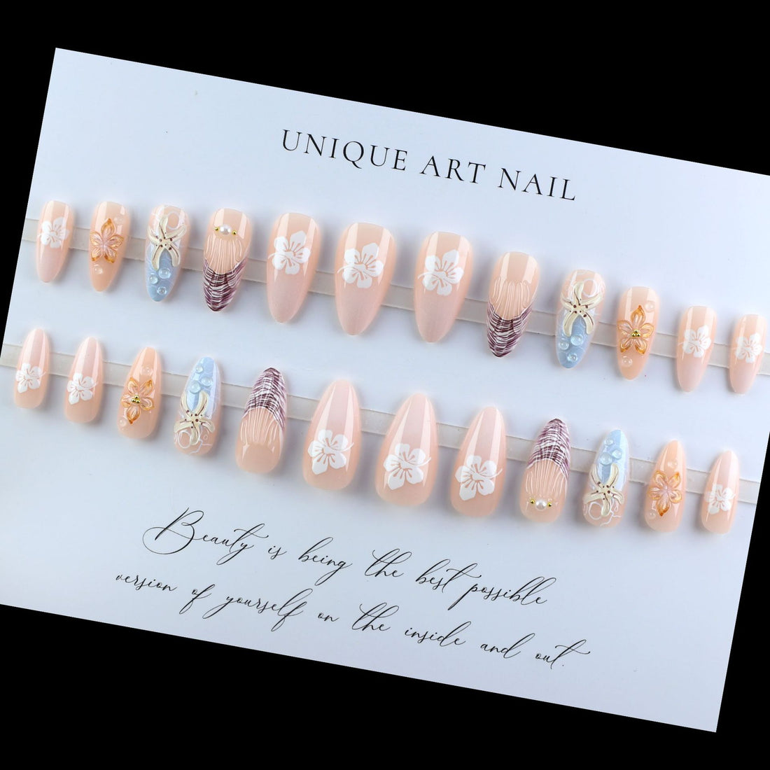 No.BH13 Flower Starfish Fingernails Patch 24pcs/Set