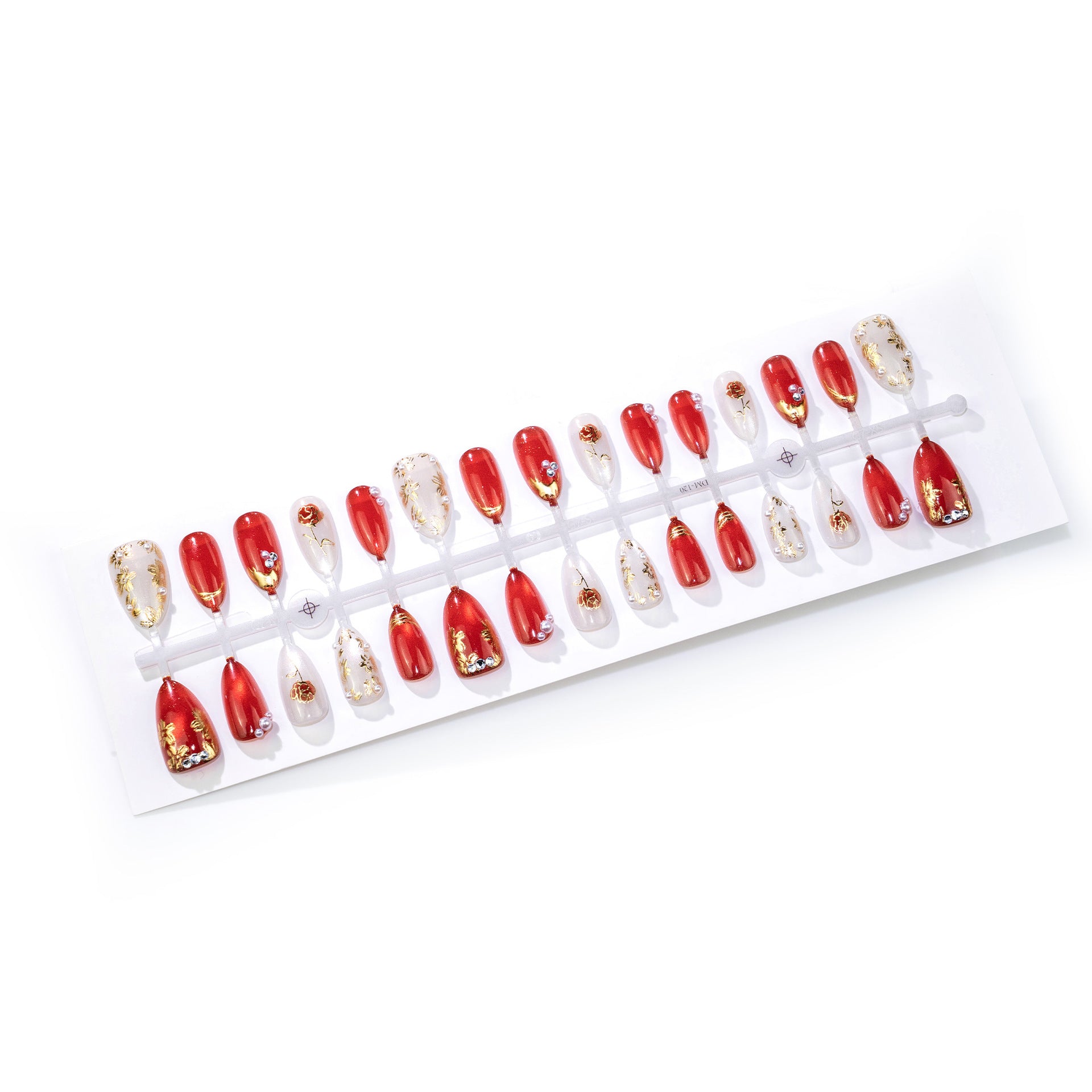 No.F817 Red Cat's Eye Fingernails Patch 30pcs/Set