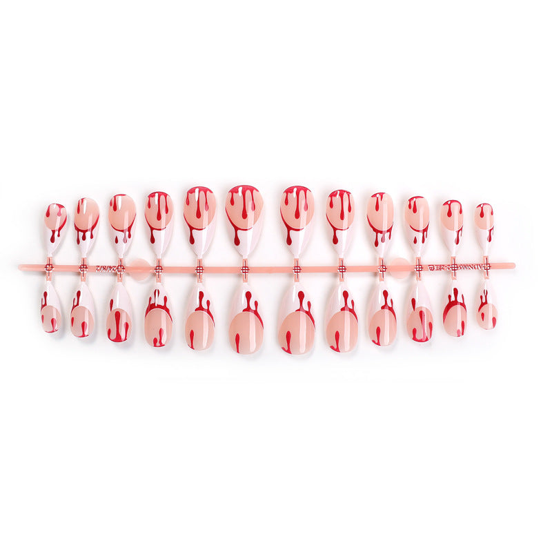 No.AW146 Halloween Blood Fingernails Patch 24pcs/Set