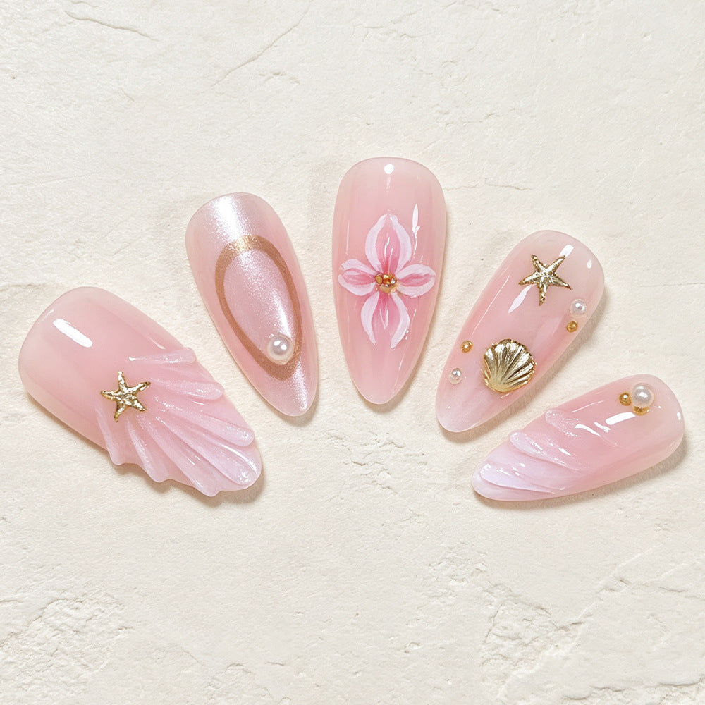 No.F749 Seashell Starfish Fingernails Patch 24pcs/Set