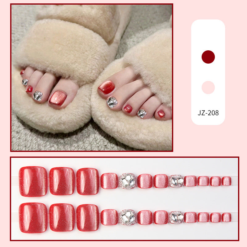 No.655 Fashion Cat's Eye Toenails Patch 24pcs/Set