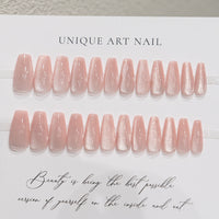 No.F58 Pink Cat's Eye Fingernails Patch 24pcs/Set