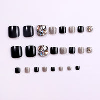 No.121 Sparkling Rhinestones Toenails 24pcs/Set