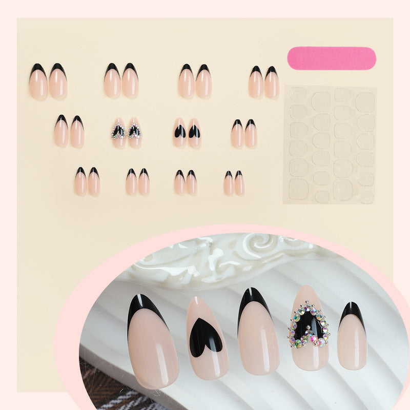 No.VN29 Black Fingernails Patch 24pcs/Set