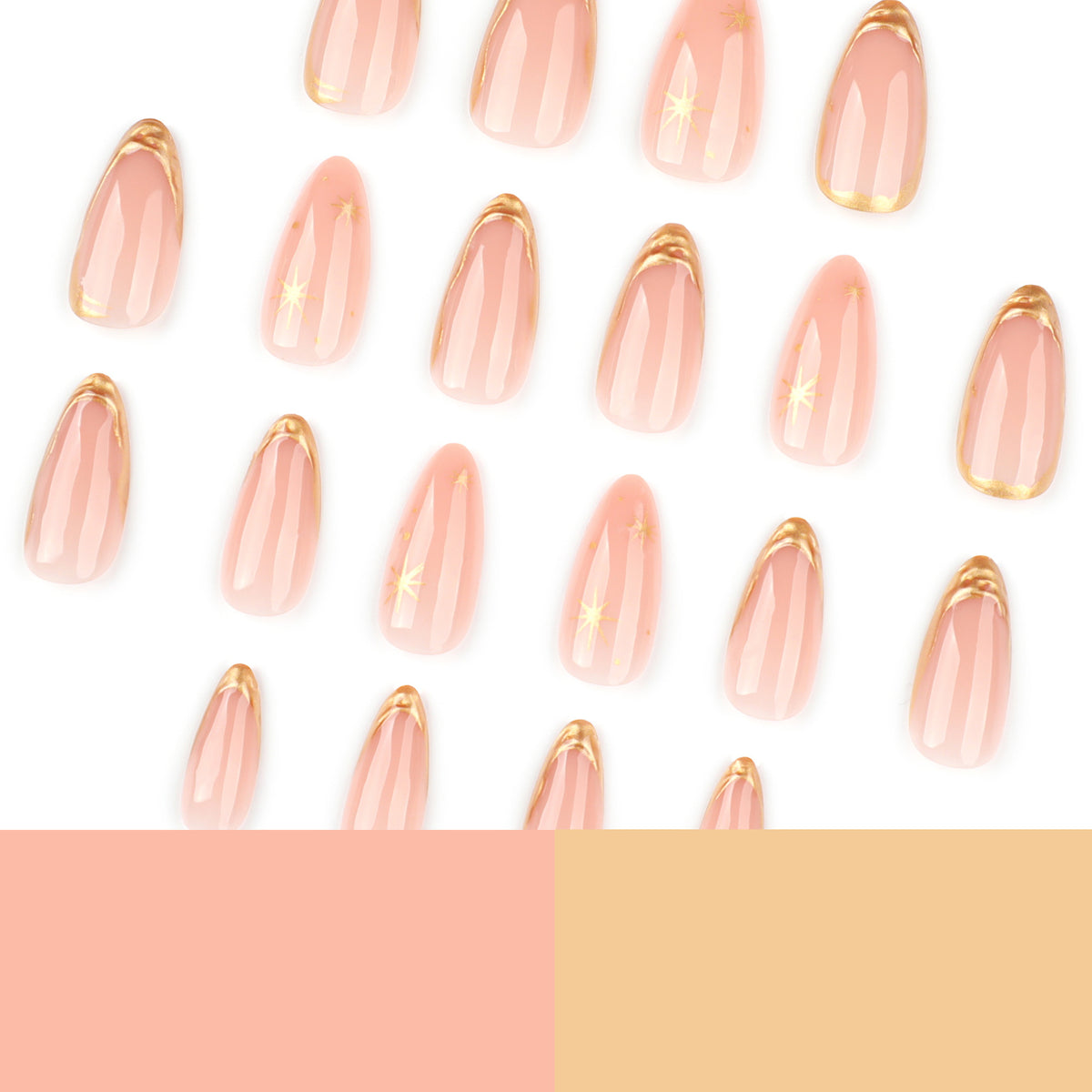 No.F693 Gold Fingernails Patch 24pcs/Set