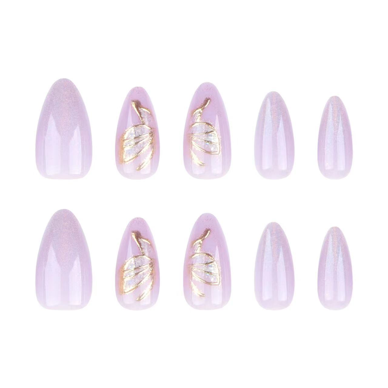 No.PSN199 Purple Cat's Eye Hand & Toe Pair Set-48pcs