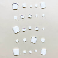 No.437 White Toenails Patch 24pcs/Set