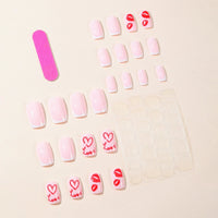 No.VN44 Red Lips Love Fingernails Patch 24pcs/Set