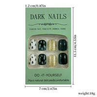 No.CM41 Christmas Green Fingernails Patch 24pcs/Set