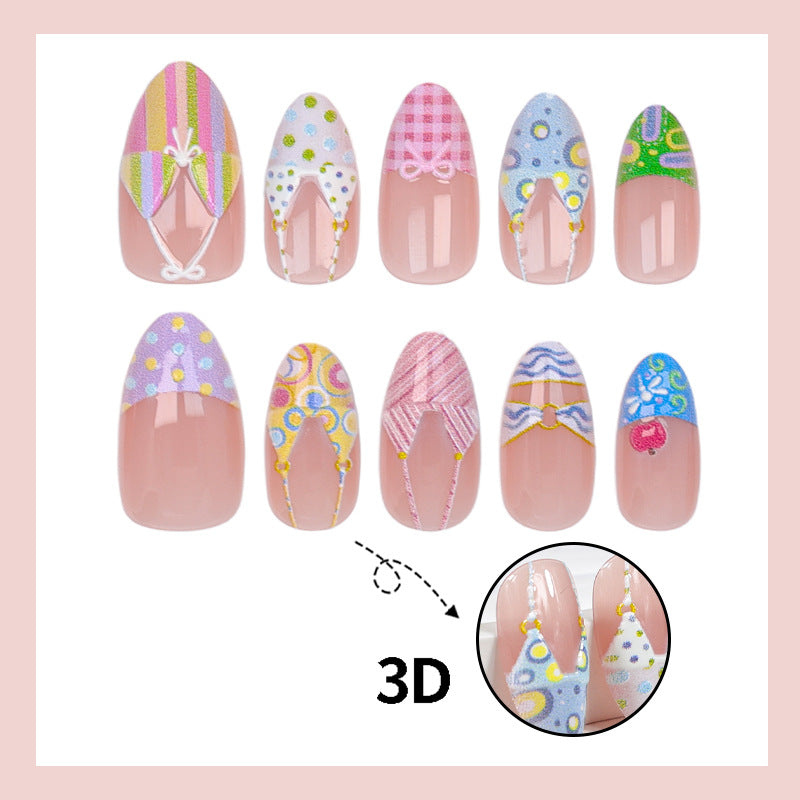 No.F773 Polka Dot Fingernails Patch 24pcs/Set