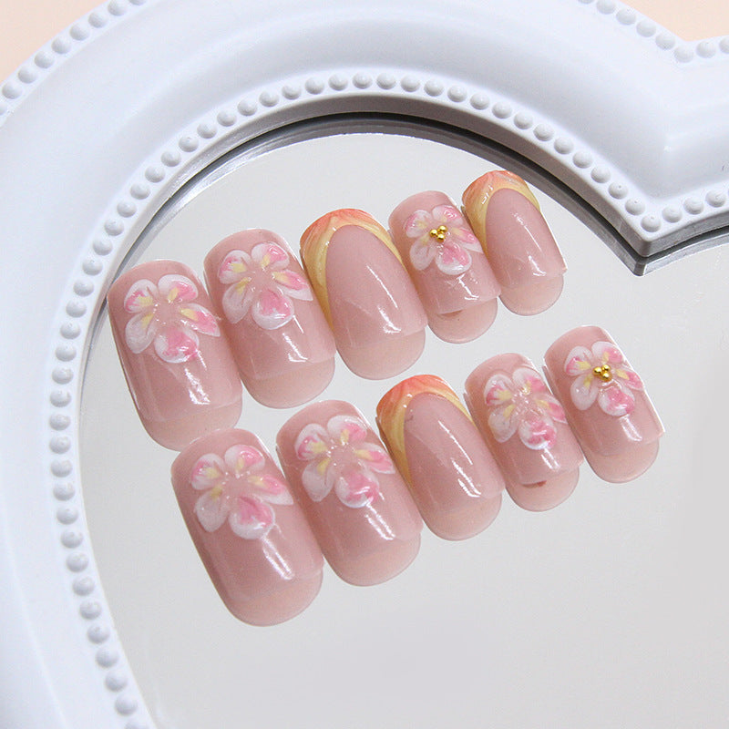 No.F391 Flower Fingernails Patch 24pcs/Set