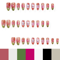 No.ET19 Tulip Rabbit Fingernails Patch 24pcs/Set