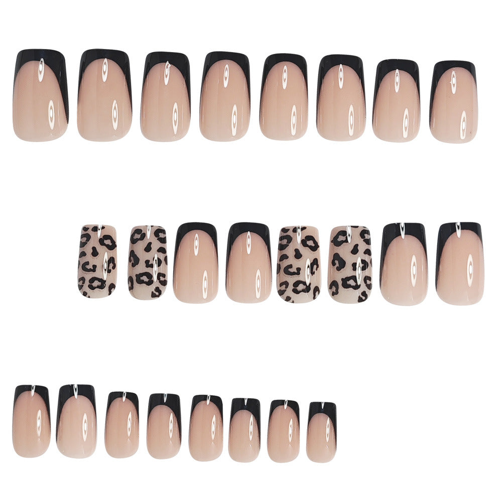 No.F780 Black Leopard Pint Fingernails Patch 24pcs/Set