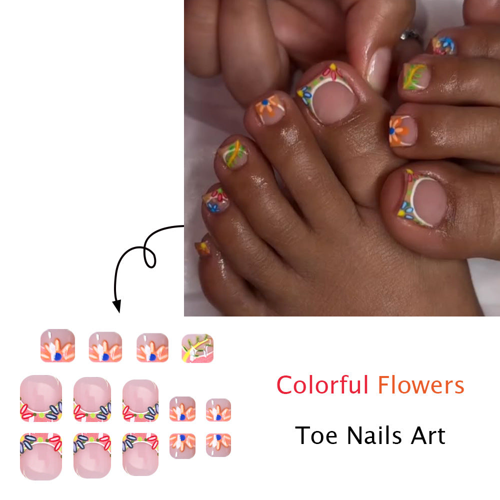 No.715 Flower Toenails Patch 24pcs/Set