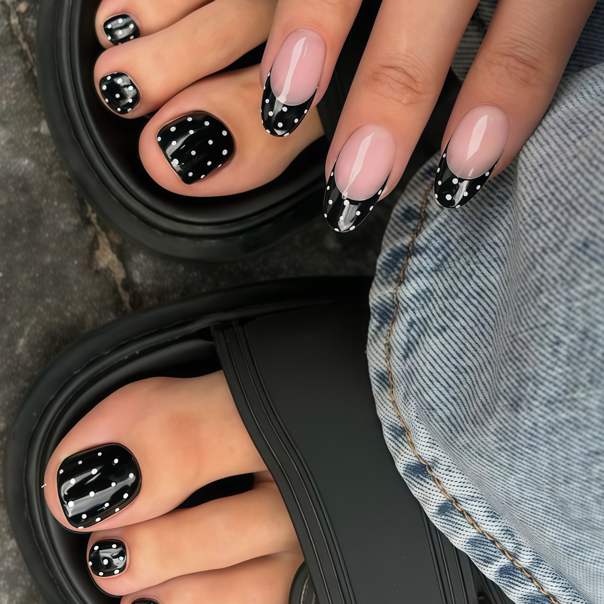 No.PSN186 Polka Dots Hand & Toe Pair Set-48pcs