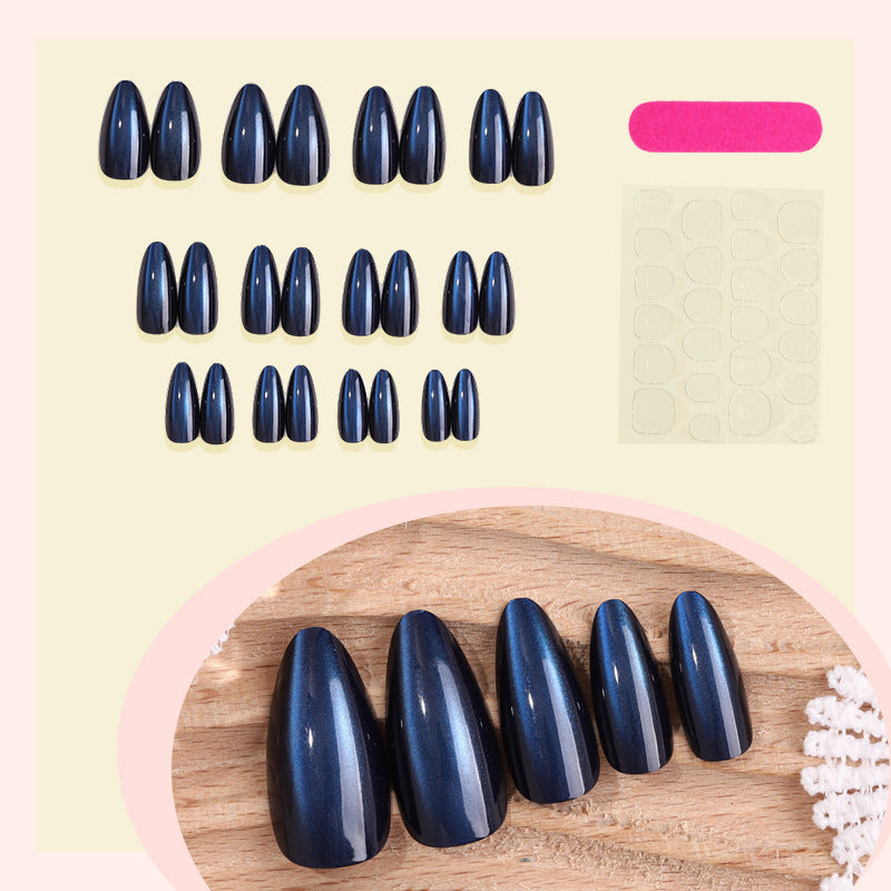 No.F601 Blue Cat's Eye Fingernails Patch 24pcs/Set
