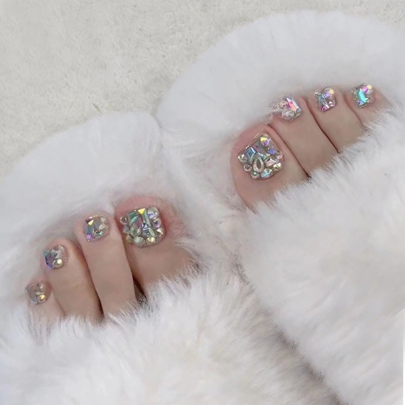 Glitter Fashion Toenail Patch 24pcs Set