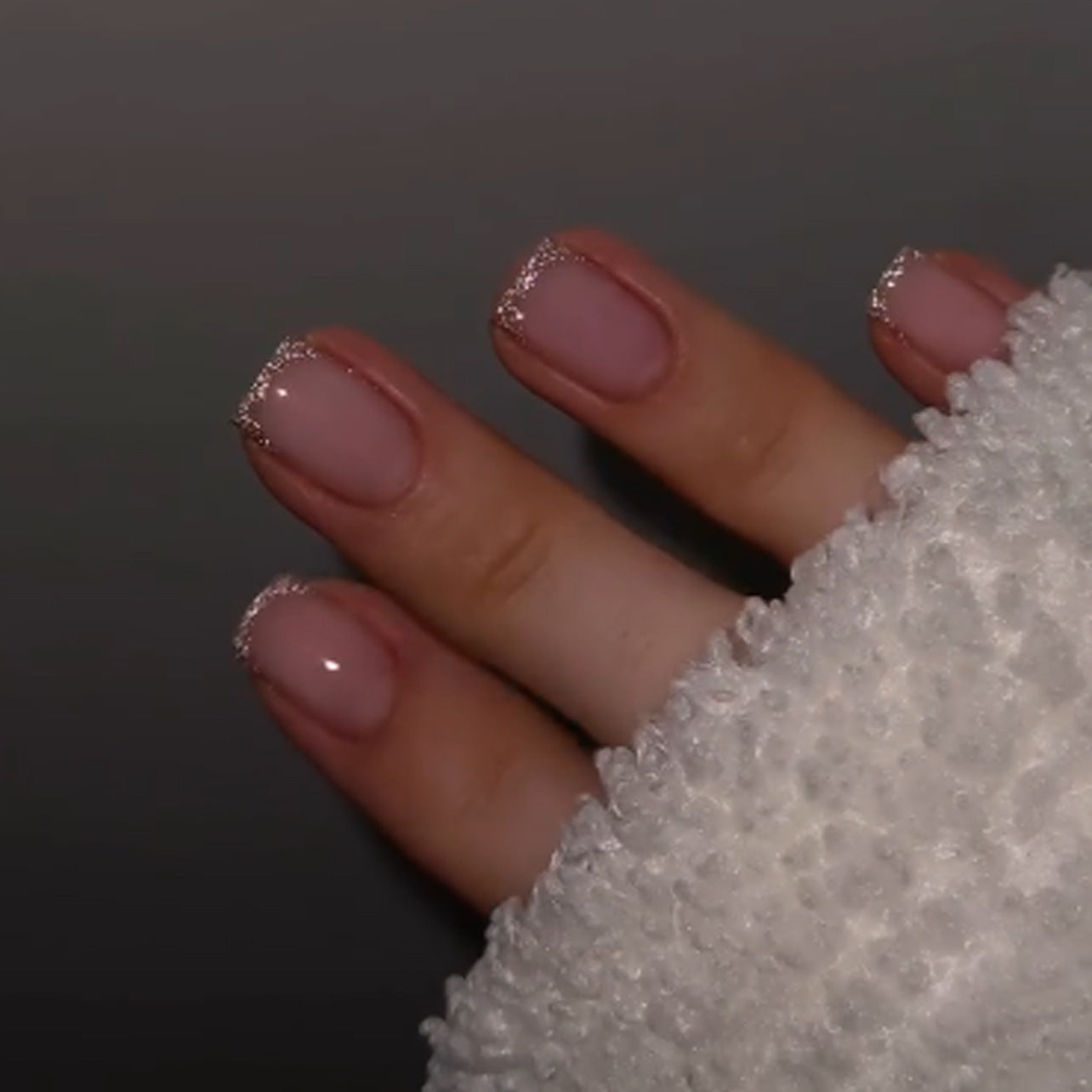 No.F708 Pink Fingernails Patch 24pcs/Set