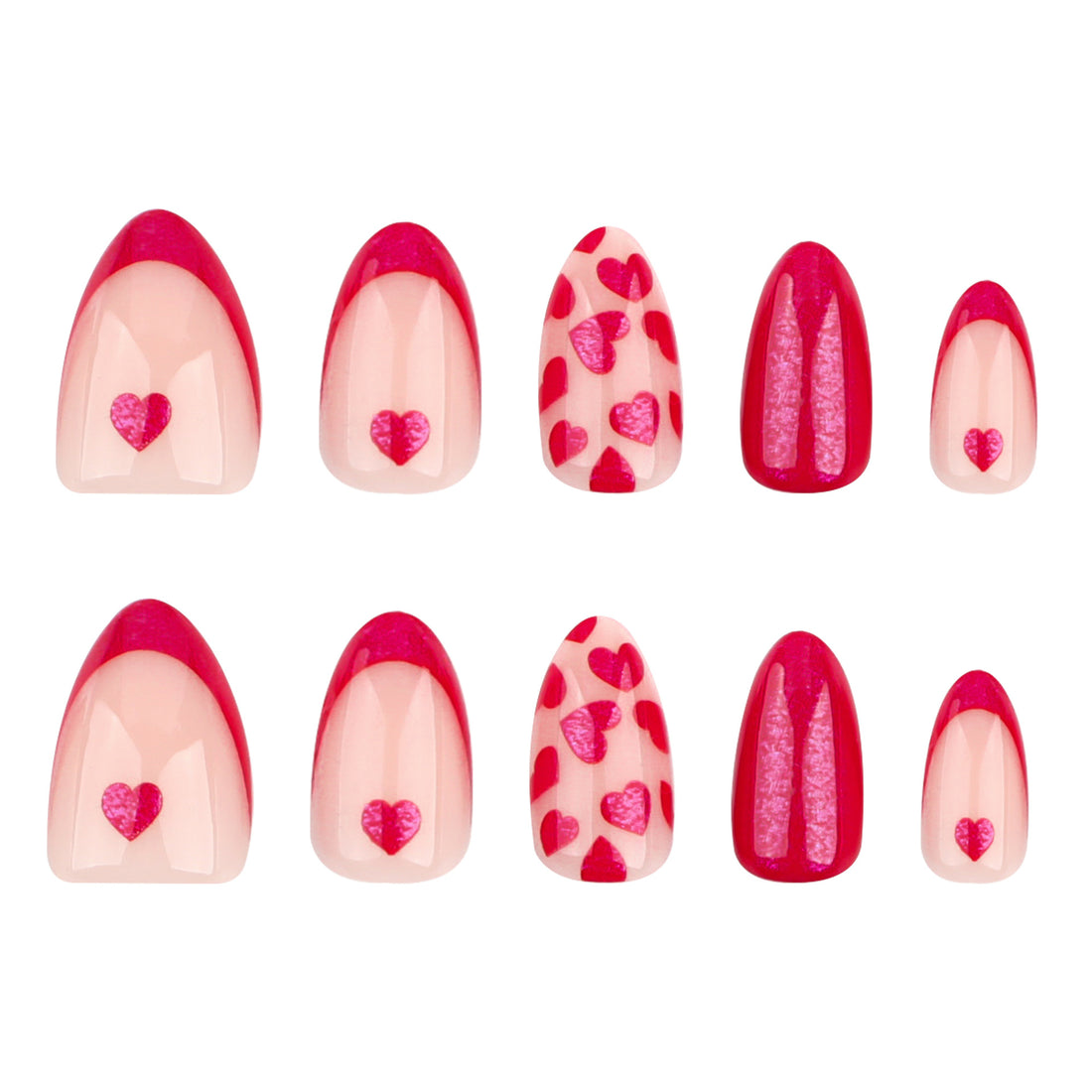 No.VN71 Valentine’s Love Press-On Nails Set (24 Pcs)