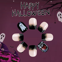 No.AW20 Halloween Pumpkin Skeleton Fingernails Patch 24pcs/Set