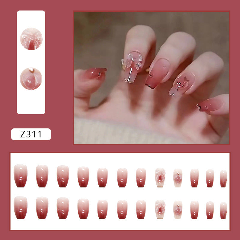 No.F9 Gradient Color Fingernails Patch 24pcs/Set