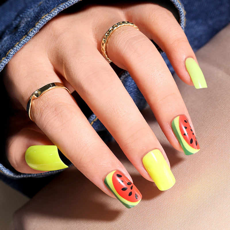 No.F51 Watermelon Fingernails Patch 24pcs/Set