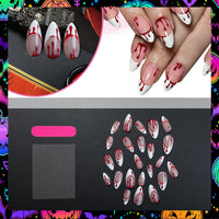 No.AW146 Halloween Blood Fingernails Patch 24pcs/Set