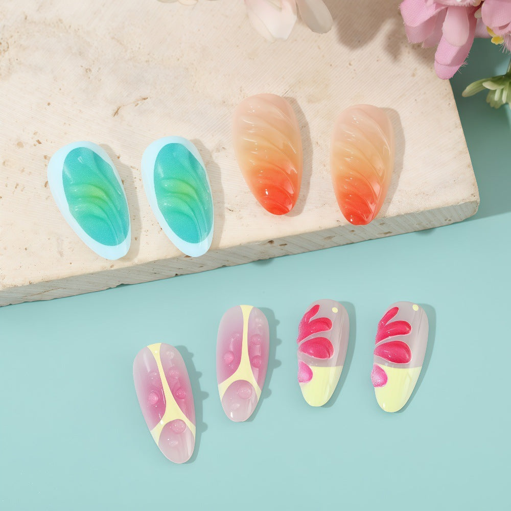 No.F478 3D Shells Fingernails Patch 24pcs/Set