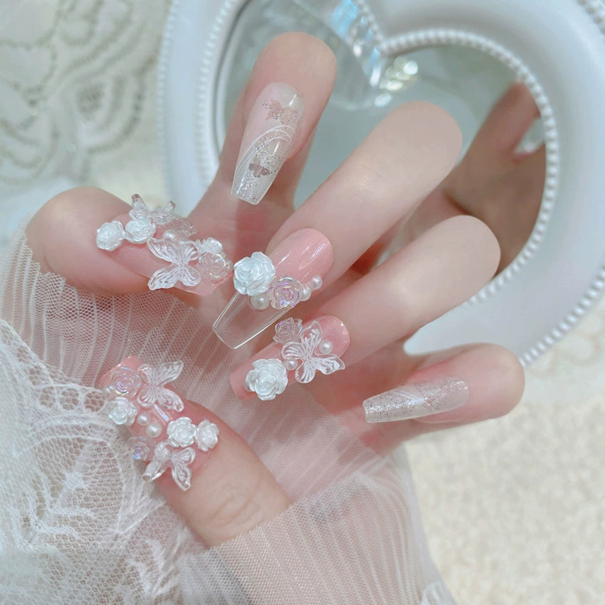 No.F303 Flowers&Butterflies Fingernails Patch 24pcs/Set
