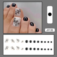 No.271 Back&White Toenails Patch 24pcs/Set