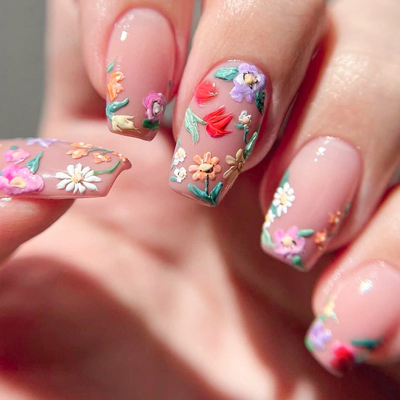 No.F415 Print Fingernails Patch 24pcs/Set