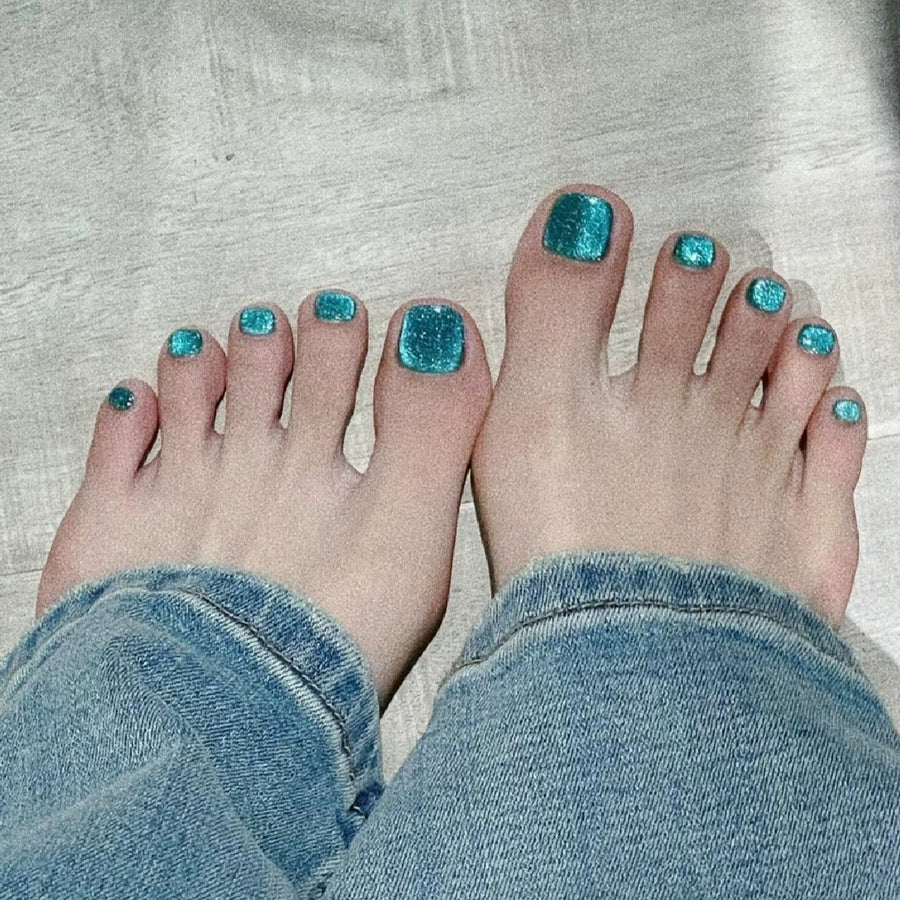 No.674 Blue Cat's Eye Toenails Patch 24pcs/Set