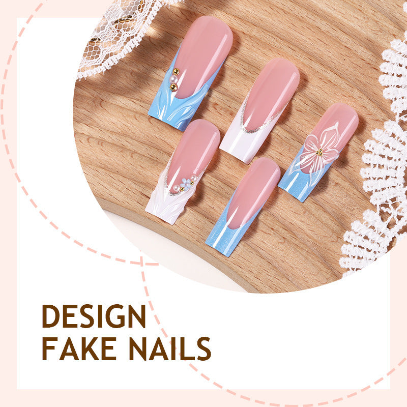 No.F572 Pearly&Shiny Fingernails Patch 24pcs/Set