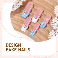 No.F572 Pearly&Shiny Fingernails Patch 24pcs/Set