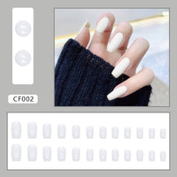 No.F54 White Fingernails Patch 24pcs/Set