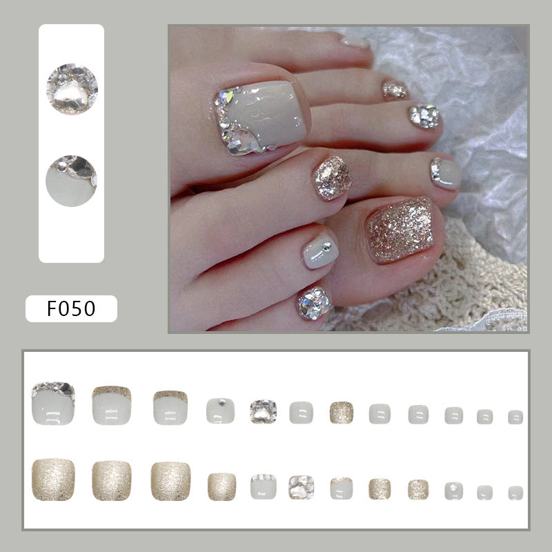 No.134 Champagne Glitter ArmorToenail 24pcs/Set