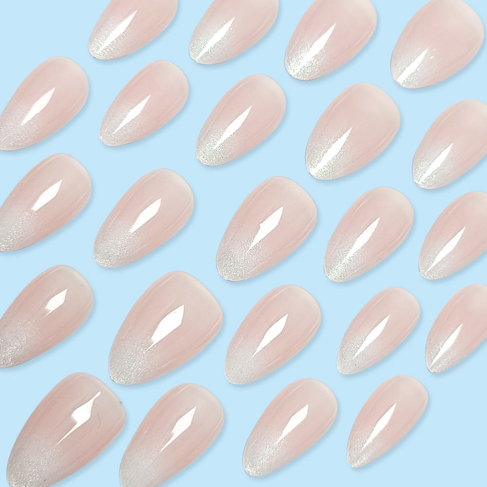No.F422 Glitter Almond Fingernails Patch 24pcs/Set