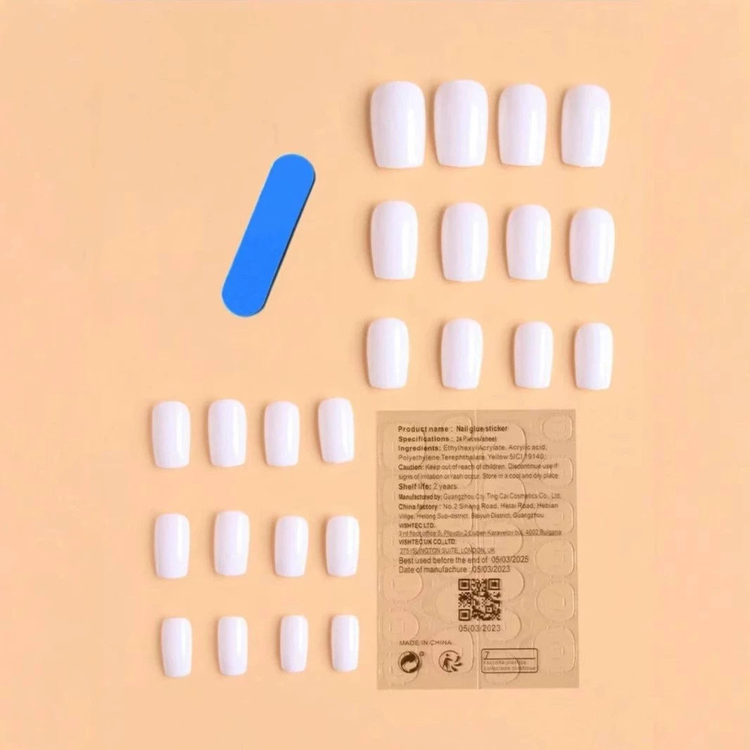 No.PSN39 White Hand & Toe Pair Set-48pcs