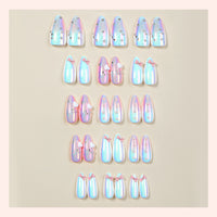 No.VN78 Valentine’s Cat's Eye 3D Press-On Nails Set (24 Pcs)